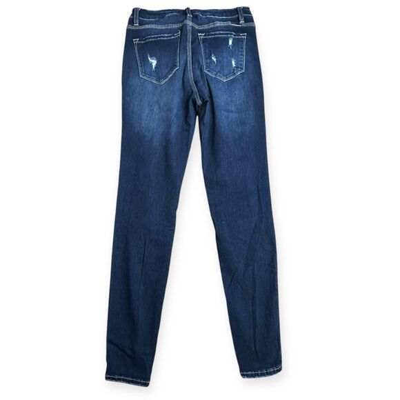 KANCAN Women’s Dark Blue Wash Chelsea High-Rise Button Fly Jeans Size 9/28 Style - Picture 6 of 9